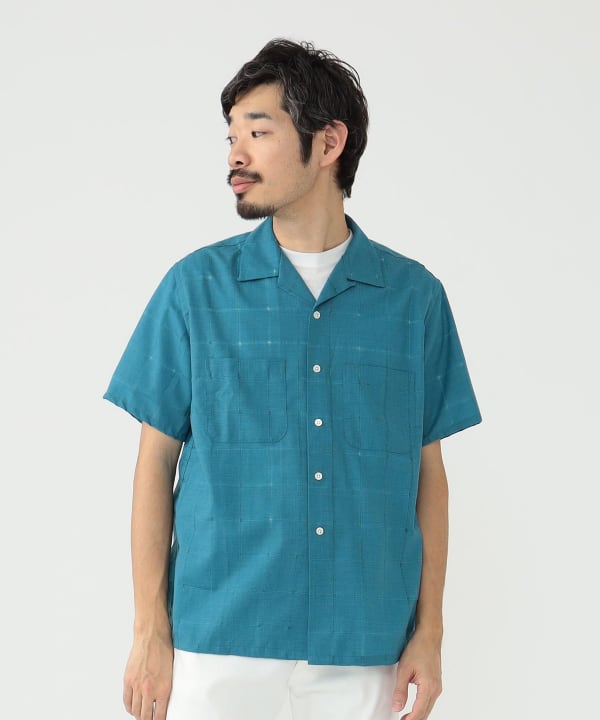 BEAMS PLUS（ビームス プラス）Open Collar TW Mesh（シャツ