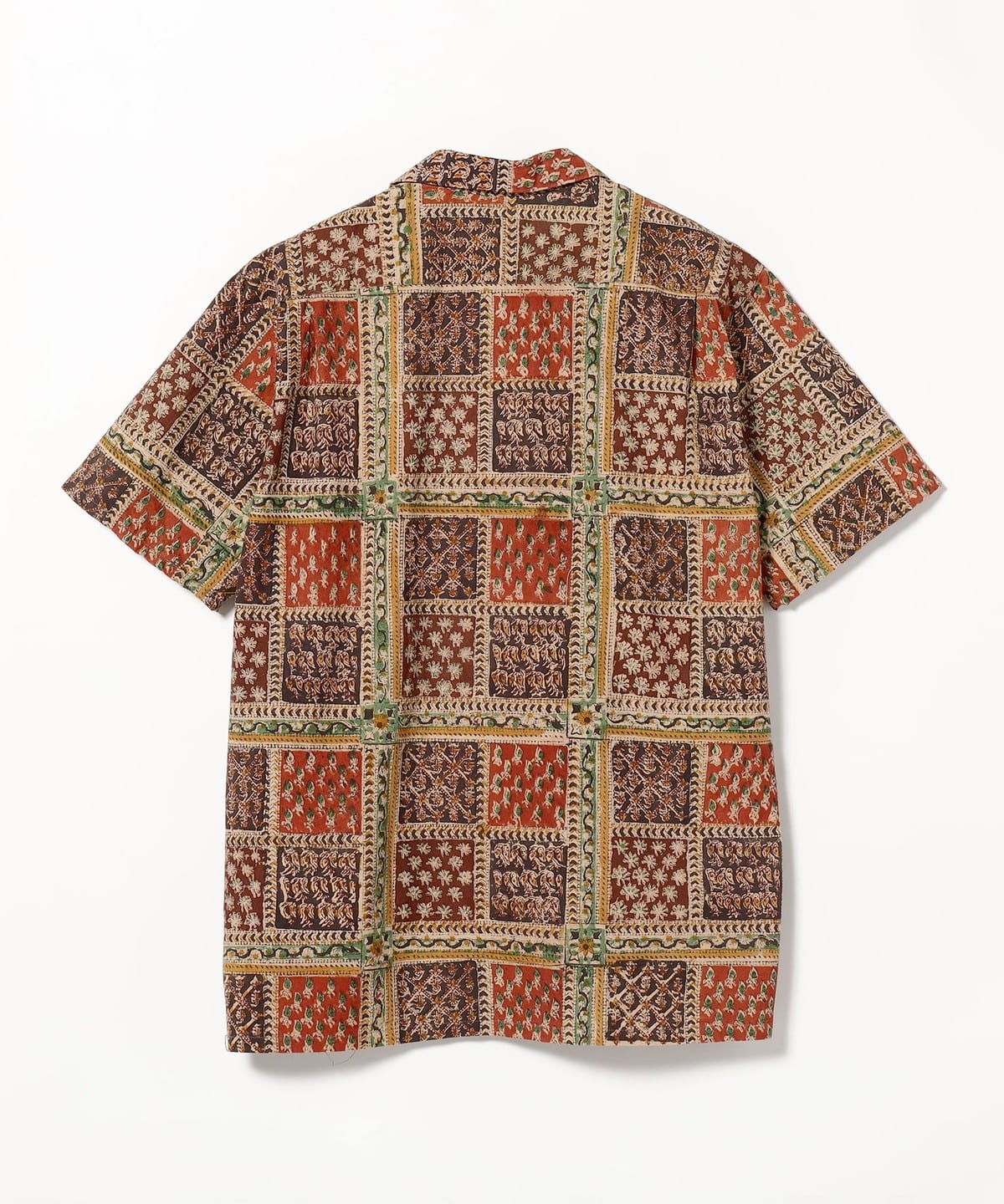BEAMS PLUS (BEAMS PLUS) Open Collar Block Print Plant