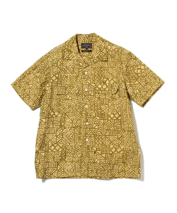 BEAMS PLUS (BEAMS PLUS) Open Collar Batik Print (Shirts