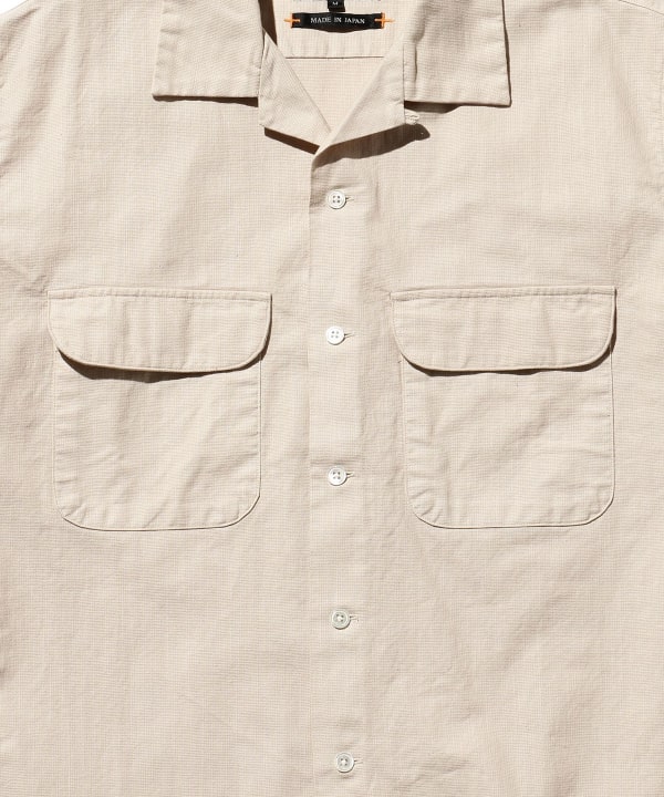 BEAMS PLUS（ビームス プラス）Open Collar Cotton Linen Panama