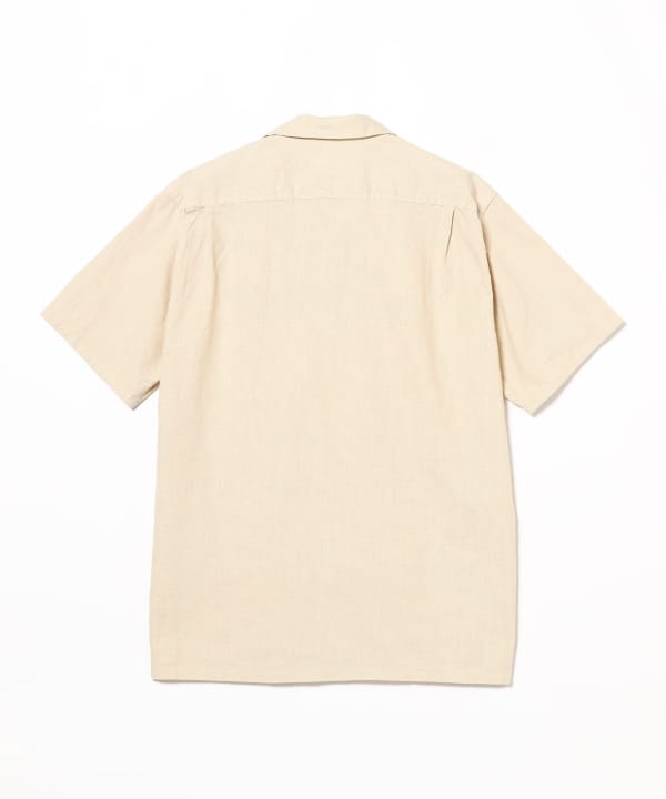 BEAMS PLUS 日本製　コットン　オープンカラーシャツ BEAMS PLUS（ビームス プラス）Open Collar Cotton Linen Panama