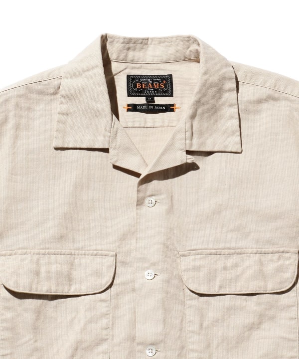 BEAMS PLUS（ビームス プラス）Open Collar Cotton Linen Panama