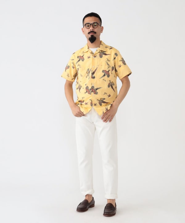 BEAMS PLUS（ビームス プラス）Open Collar Cut Jacquard（シャツ 