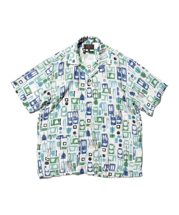 BEAMS PLUS（ビームス プラス）Beach Shirt JKT PE Mesh Print（シャツ 