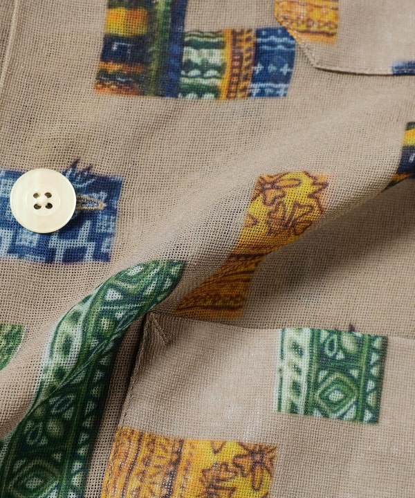 BEAMS PLUS（ビームス プラス）Beach Shirt JKT PE Mesh Print（シャツ 