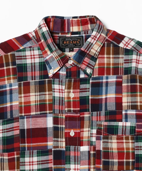 BEAMS PLUS BD Patchwork Madras (Shirts, Blouses BEAMS PLUS Casual Shirts)  for sale | BEAMS