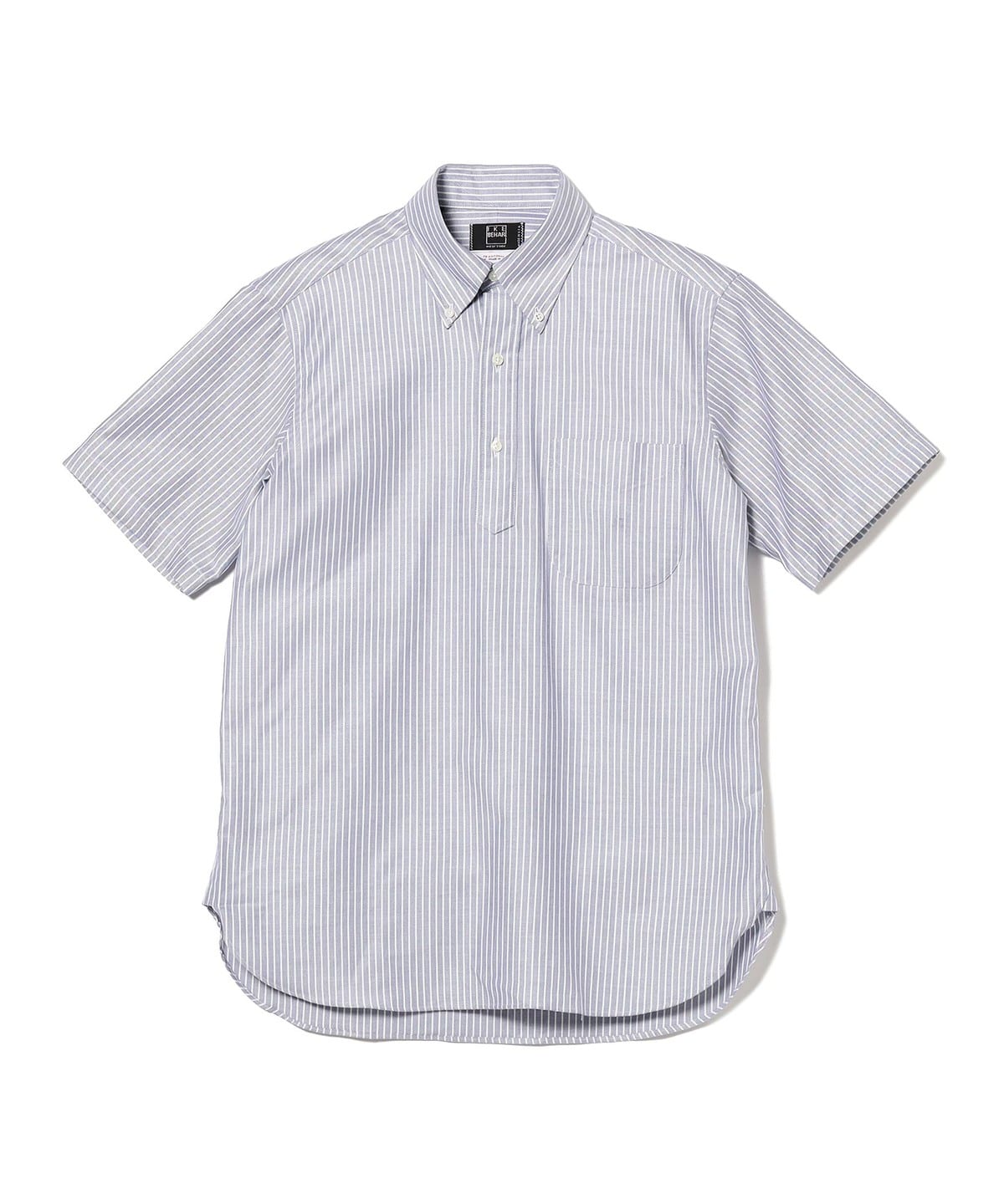 IKE BEHAR アイク・ベーハー / Pullover Short Sleeve Button Down Shirt Stripe シャツ・ブラウス MEN NAVY 15 IKE BEHAR アイク・ベーハー / Pullover Short Sleeve Button Down Shirt Stripe シャツ・ブラウス MEN NAVY 15