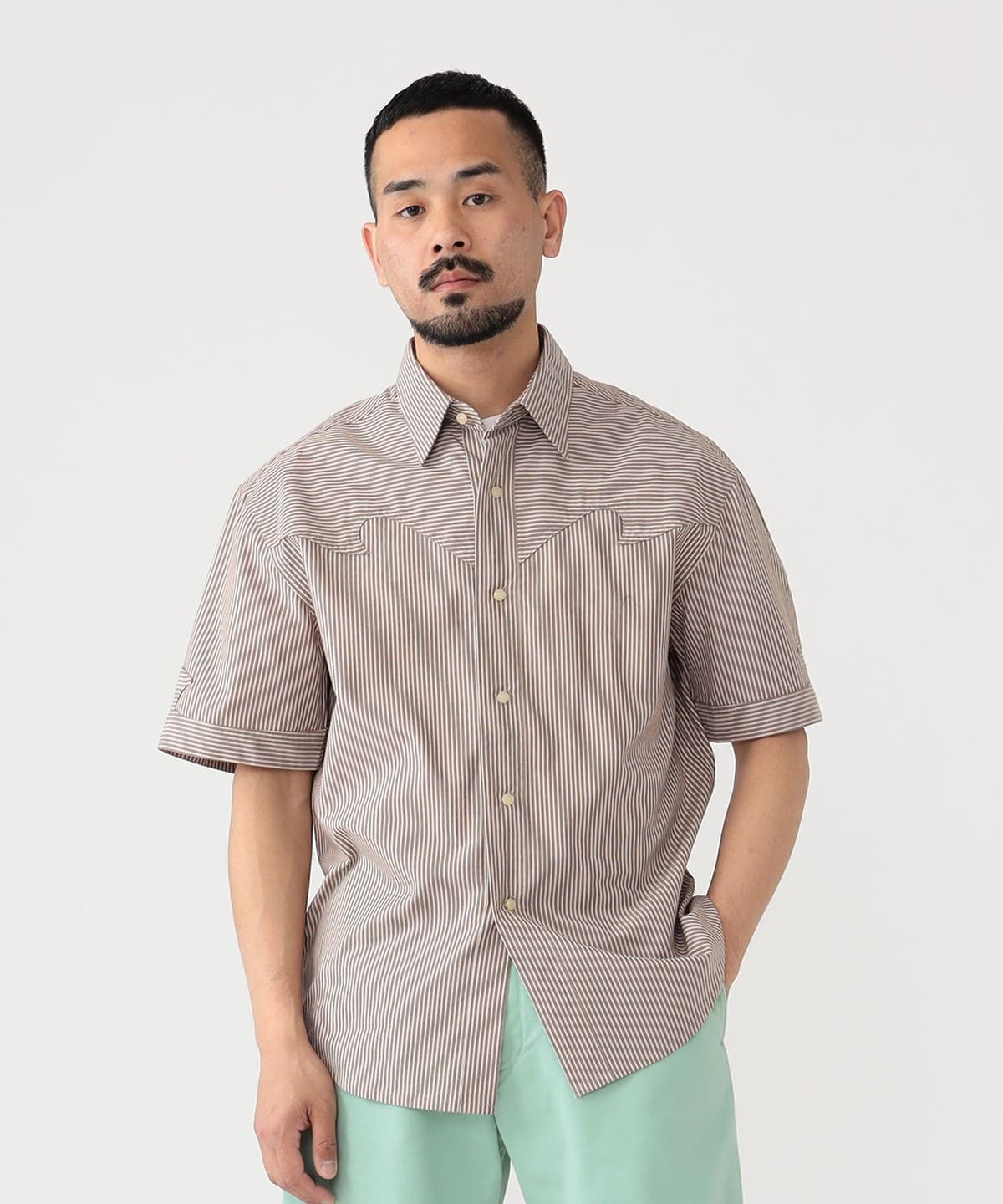【別注】AL'S ATTIRE / Brown Western Shirt シャツ・ブラウス MEN BROWN XL 【別注】AL'S ATTIRE / Brown Western Shirt シャツ・ブラウス MEN BROWN XL
