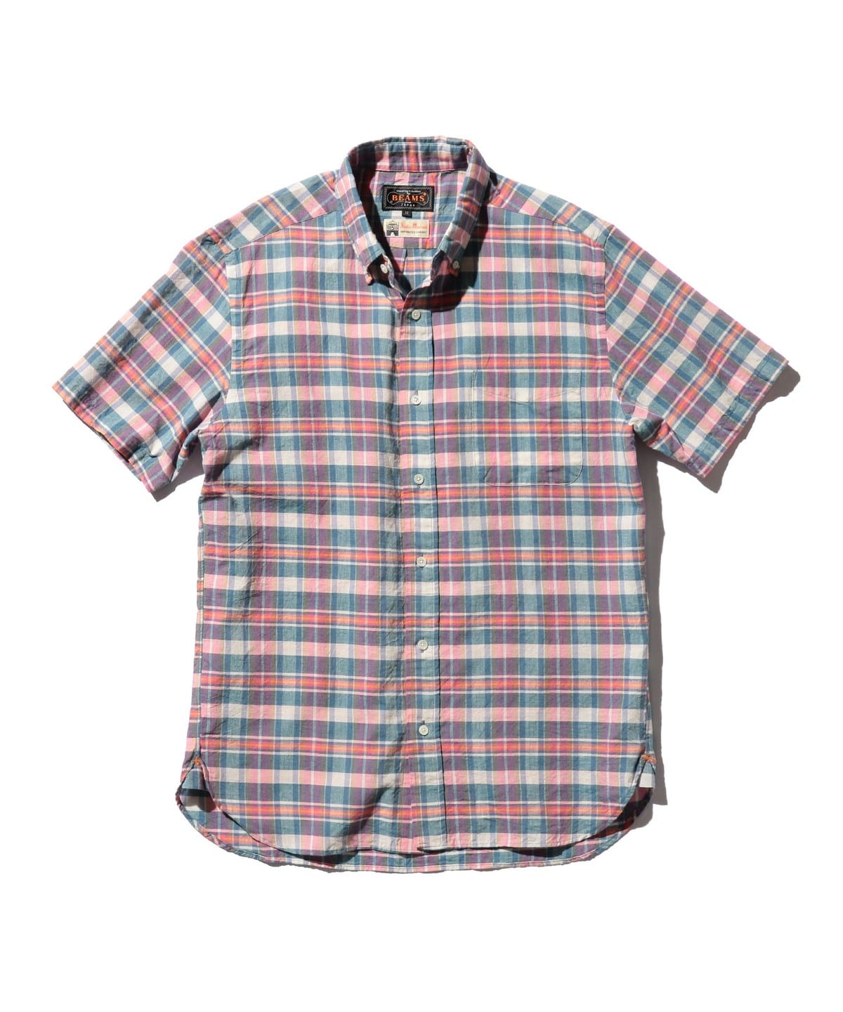 B. D. Madras シャツ・ブラウス MEN PINK XS B. D. Madras シャツ・ブラウス MEN PINK XS