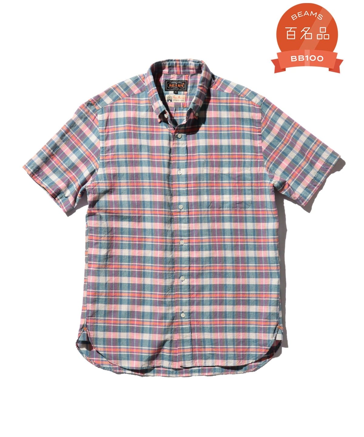 B. D. Madras シャツ・ブラウス MEN PINK XS B. D. Madras シャツ・ブラウス MEN PINK XS