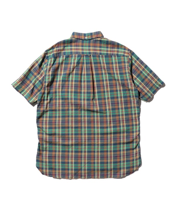 トップス BEAMS PLUS Band Pullover Madras Beams Plus BD Pullover Green Madras - Mildblend Supply Co