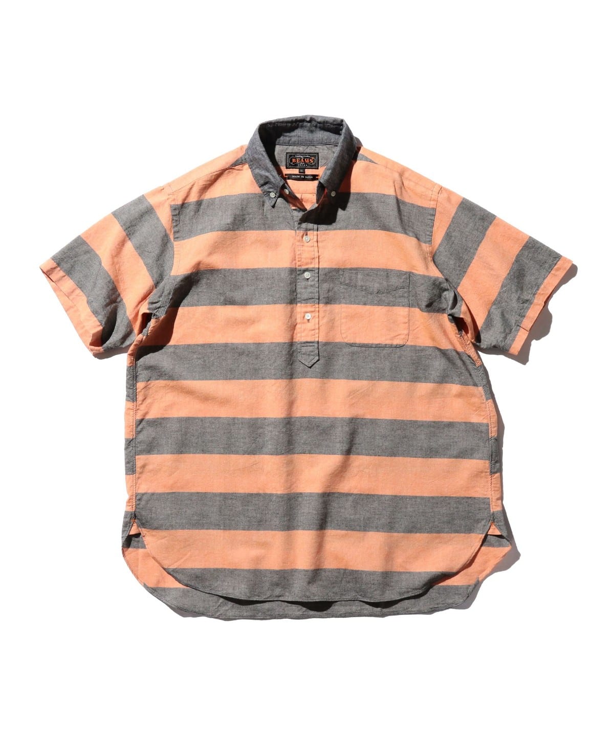B. D. Pullover Classic-fit Oxford Stripe シャツ・ブラウス MEN ORANGE M B. D. Pullover Classic-fit Oxford Stripe シャツ・ブラウス MEN ORANGE M