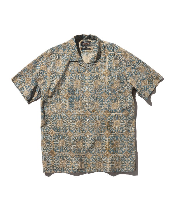 BEAMS PLUS BEAMS PLUS Collar Block Print Flower (Shirts