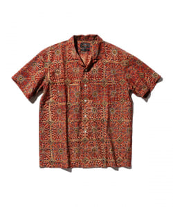 Open Collar Block Print Flower