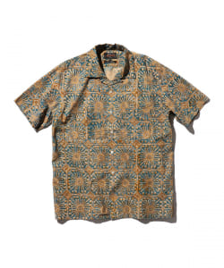 Open Collar Block Print Flower