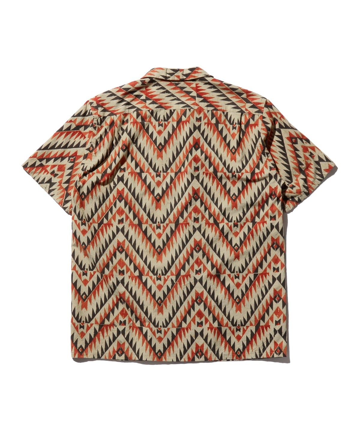 BEAMS PLUS（ビームス プラス）Open Collar Block Print Zig-Zag