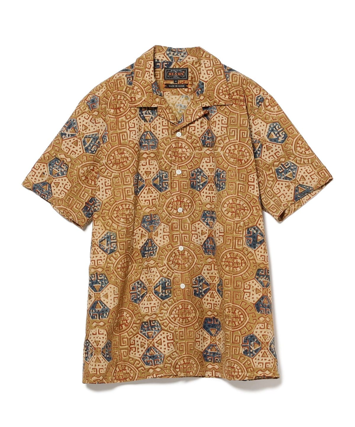 BEAMS PLUS（ビームス プラス）Open Collar Block Print