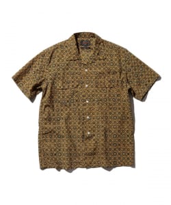 Open Collar Block Print Islamic geometric pattern