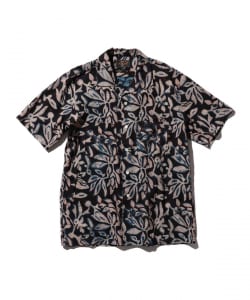 Open Collar Block Print Leaf