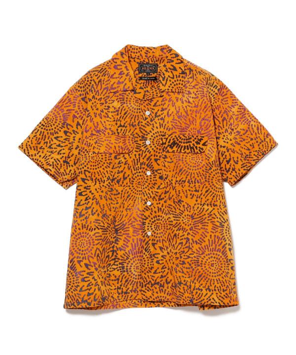 BEAMS PLUS（ビームス プラス）Open Collar Batik Print（シャツ