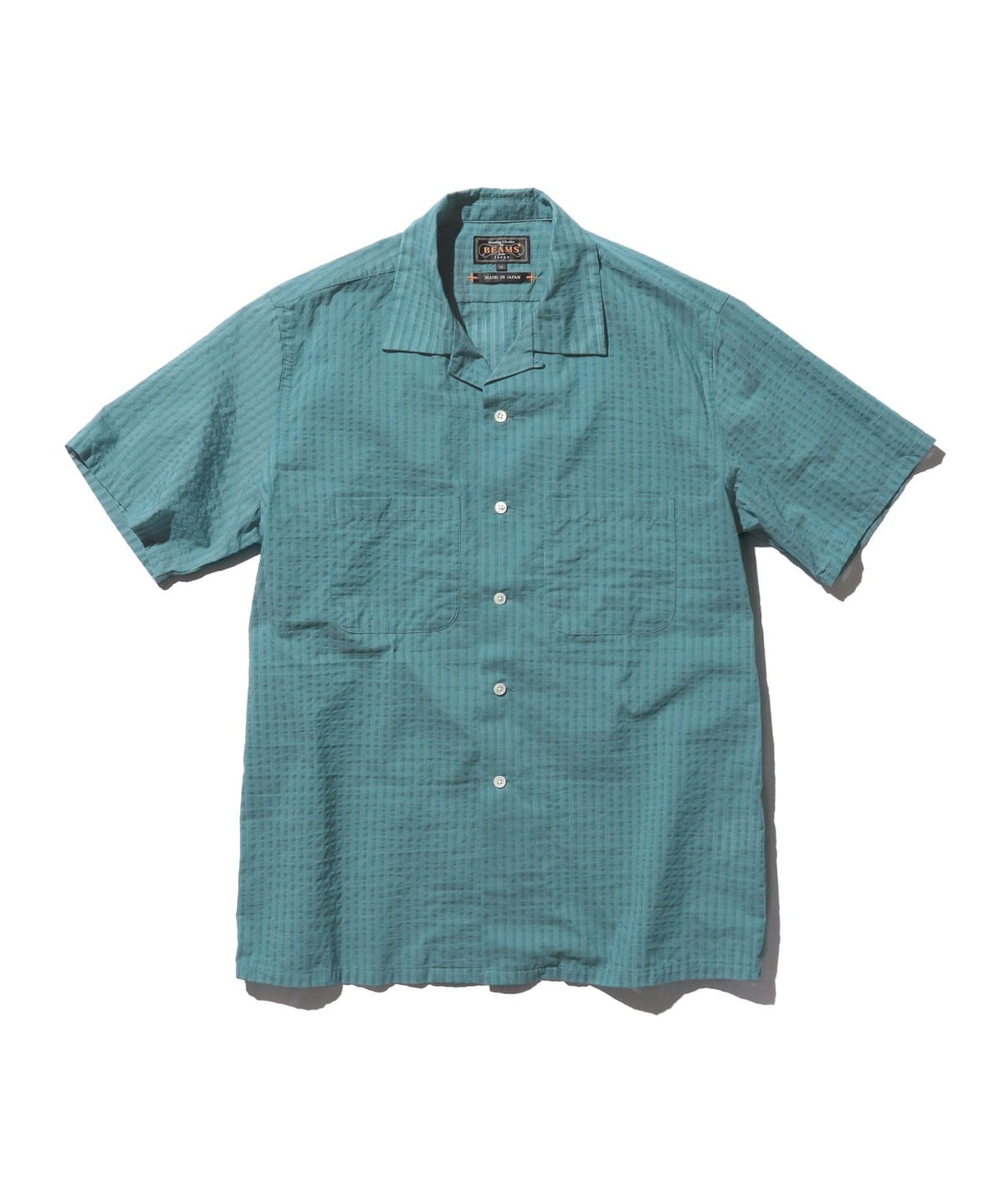 Open Collar Bumpy Stripe シャツ・ブラウス MEN BLUE M Open Collar Bumpy Stripe シャツ・ブラウス MEN BLUE M