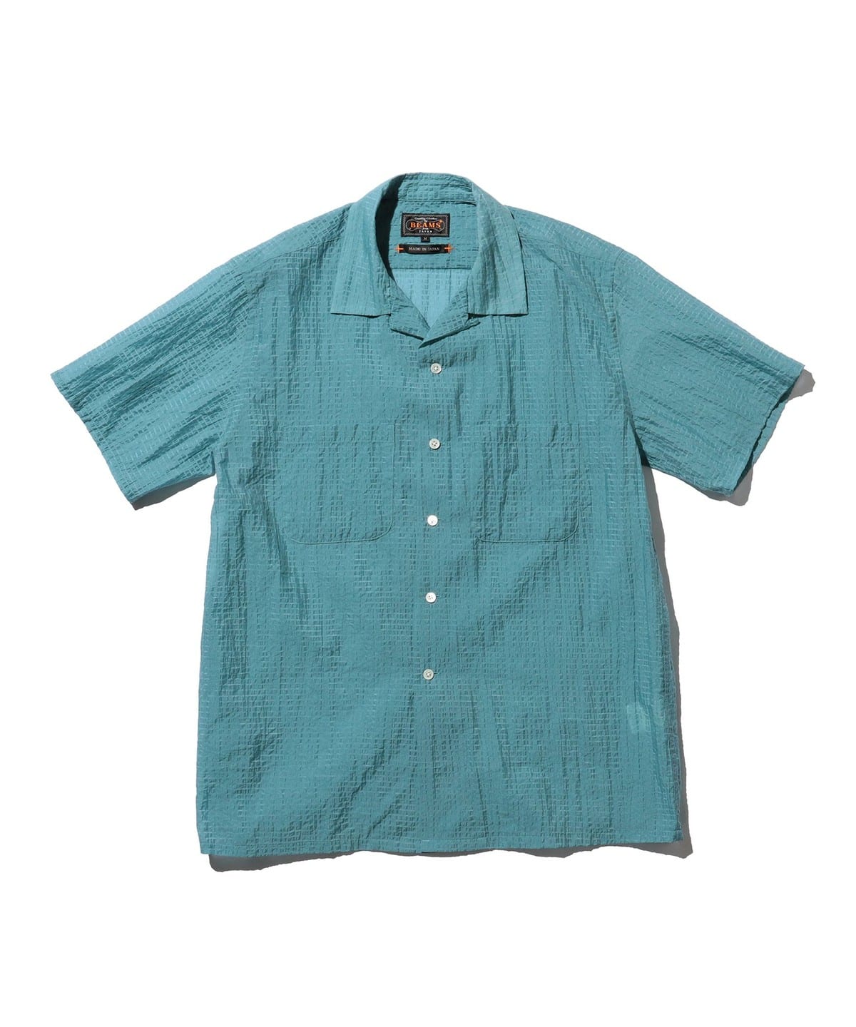 Open Collar Bumpy Nylon シャツ・ブラウス MEN SAX L Open Collar Bumpy Nylon シャツ・ブラウス MEN SAX L