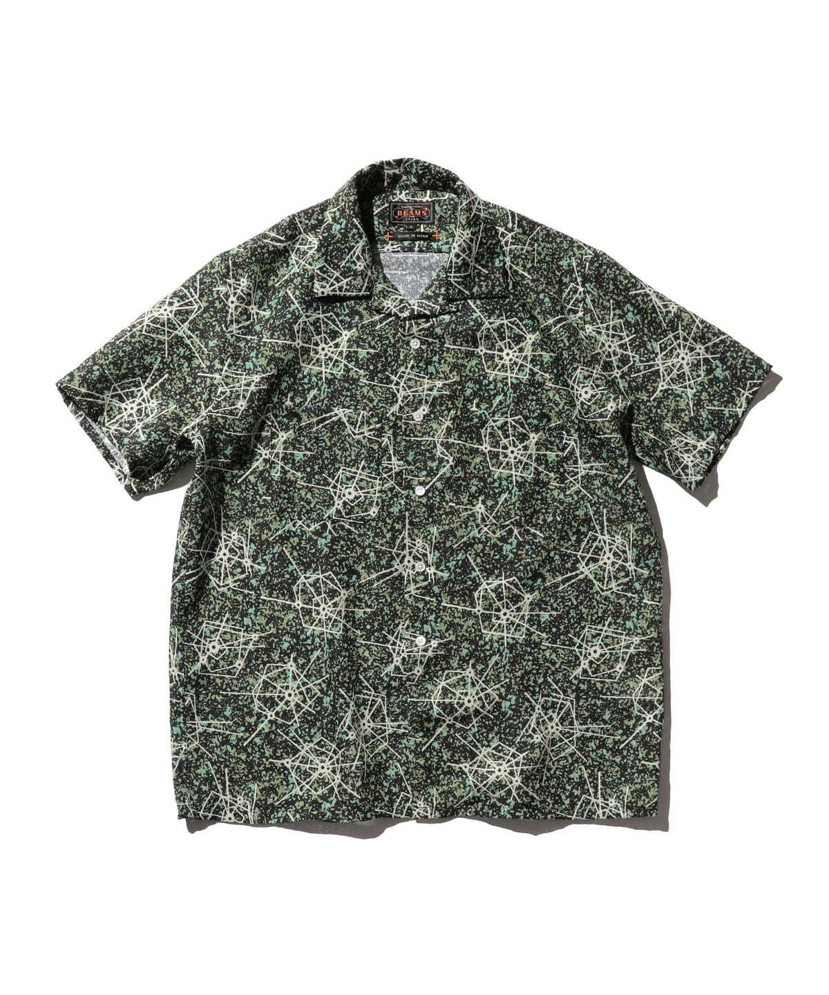 Open Collar Jacquard Mapping Print シャツ・ブラウス MEN BLACK S Open Collar Jacquard Mapping Print シャツ・ブラウス MEN BLACK S