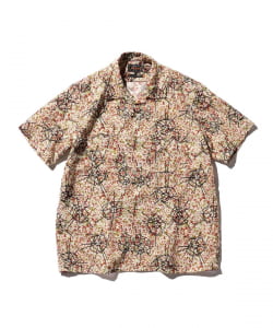Open Collar Jacquard Mapping Print