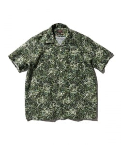 Open Collar Jacquard Mapping Print