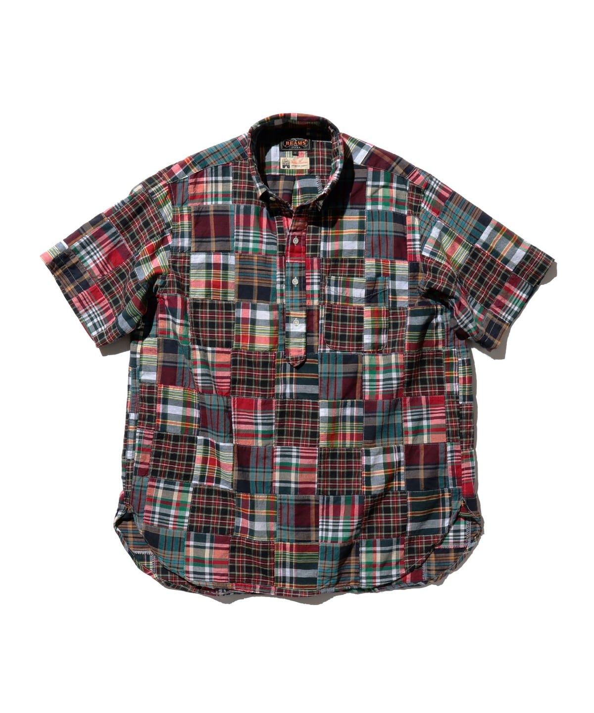 B. D. Pullover Classic-fit Patchwork Madras シャツ・ブラウス MEN NAVY L B. D. Pullover Classic-fit Patchwork Madras シャツ・ブラウス MEN NAVY L