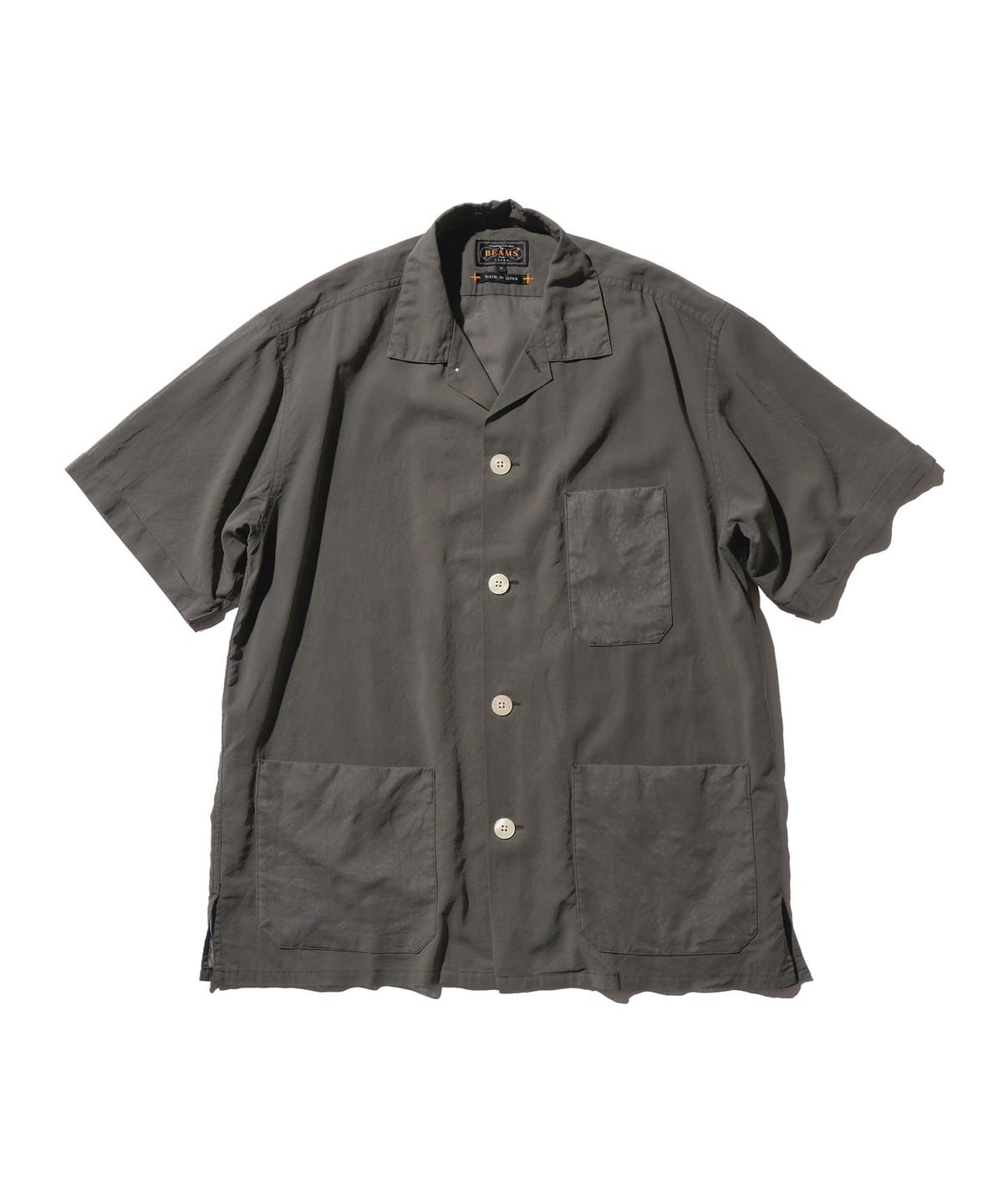 Beach Shirt 100/2 Organdy Garment Dye シャツ・ブラウス MEN CHARCOAL. G M Beach Shirt 100/2 Organdy Garment Dye シャツ・ブラウス MEN CHARCOAL. G M