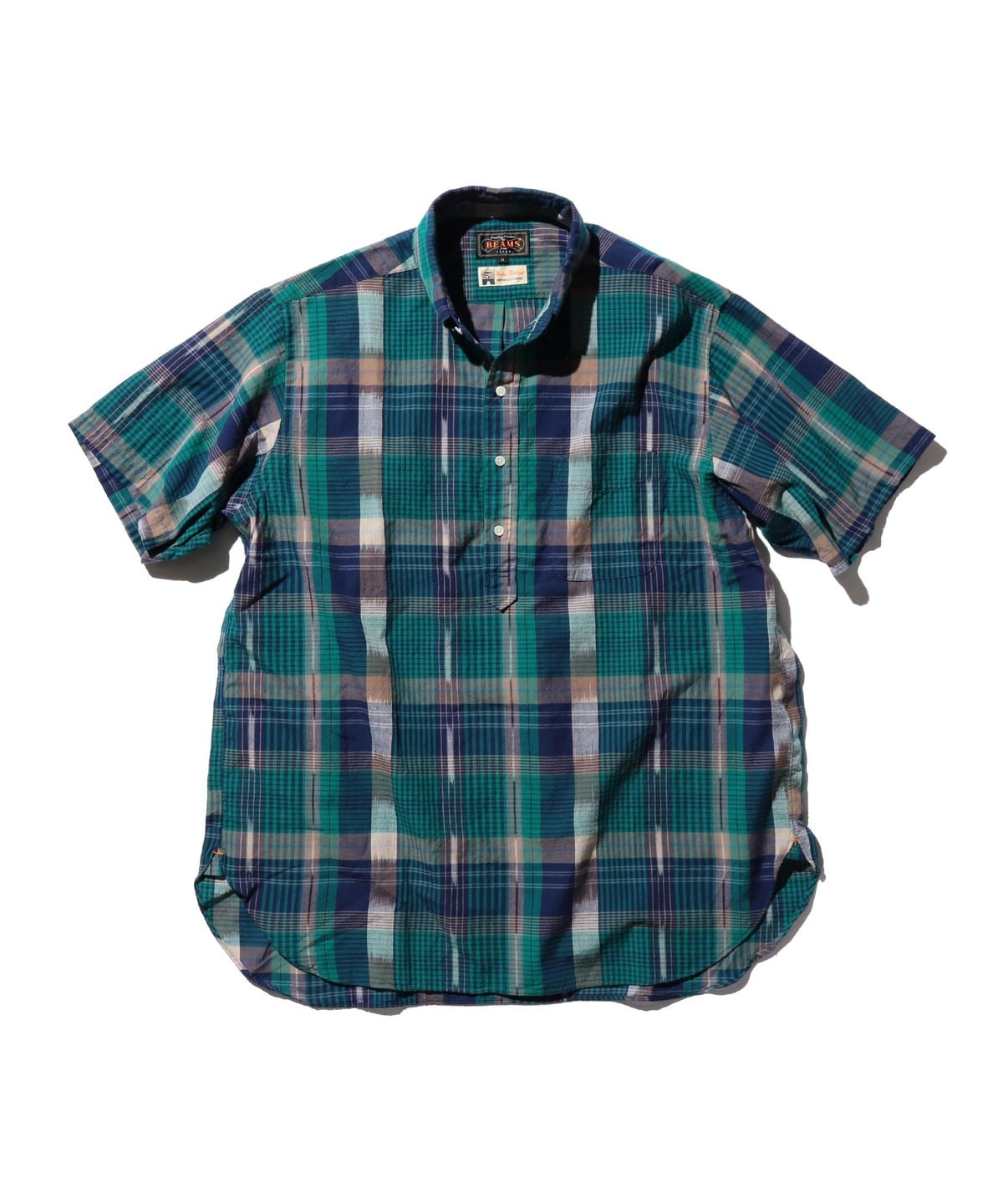 B. D. Pullover Classic-fit Ikat Madras シャツ・ブラウス MEN BLUE S B. D. Pullover Classic-fit Ikat Madras シャツ・ブラウス MEN BLUE S
