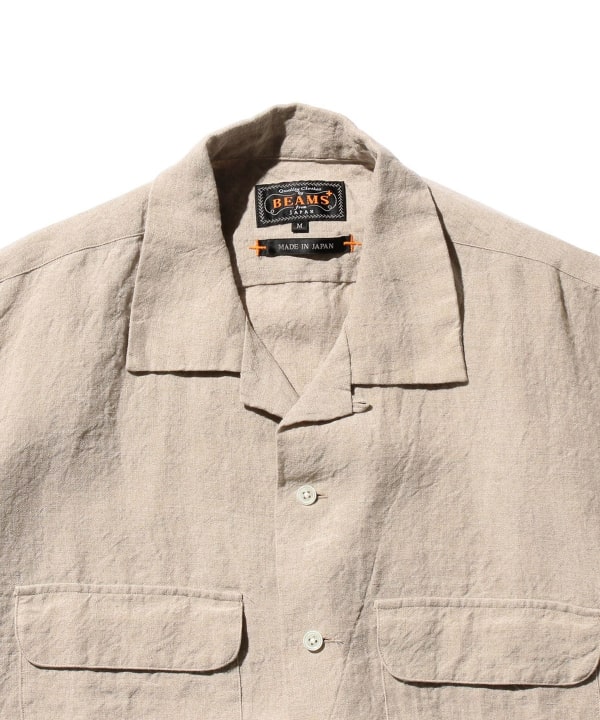 lenon　ビームスプラス BEAMS PLUS（ビームス プラス）Open Collar 1/40 Linen（シャツ