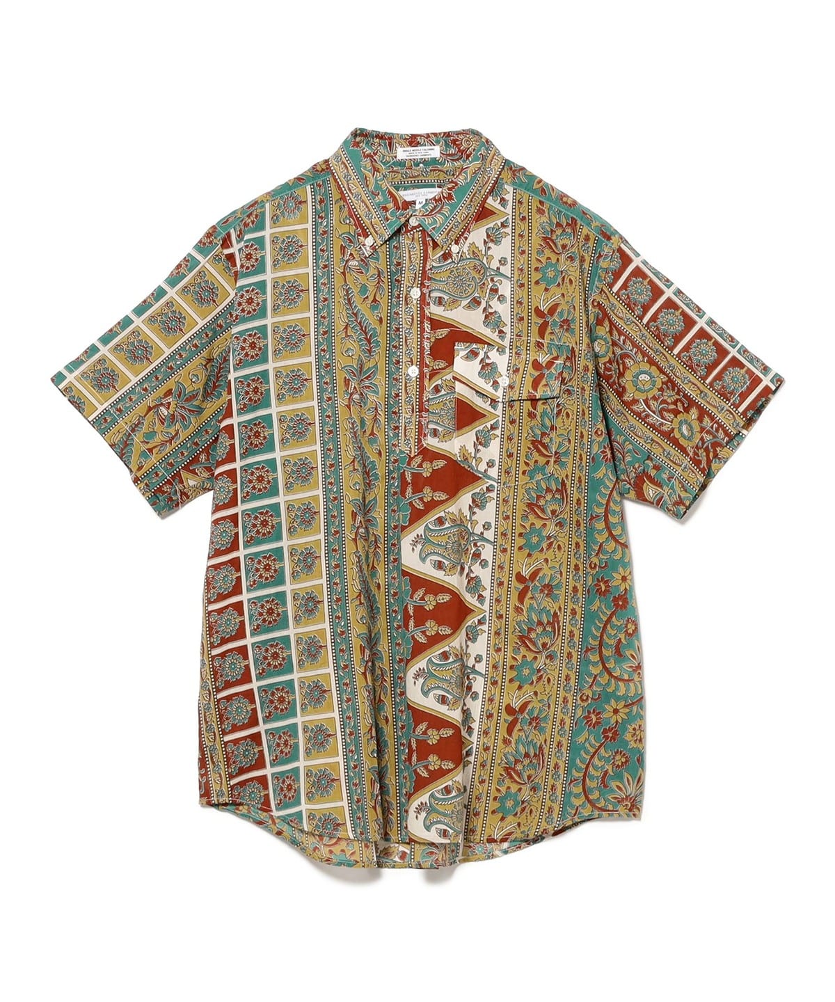 ENGINEERED GARMENTS エンジニアド ガーメンツ / POPOVER BD SHIRT - FLORAL STRIPE LAWN シャツ・ブラウス MEN Jade/Khak XS ENGINEERED GARMENTS エンジニアド ガーメンツ / POPOVER BD SHIRT - FLORAL STRIPE LAWN シャツ・ブラウス MEN Jade/Khak XS