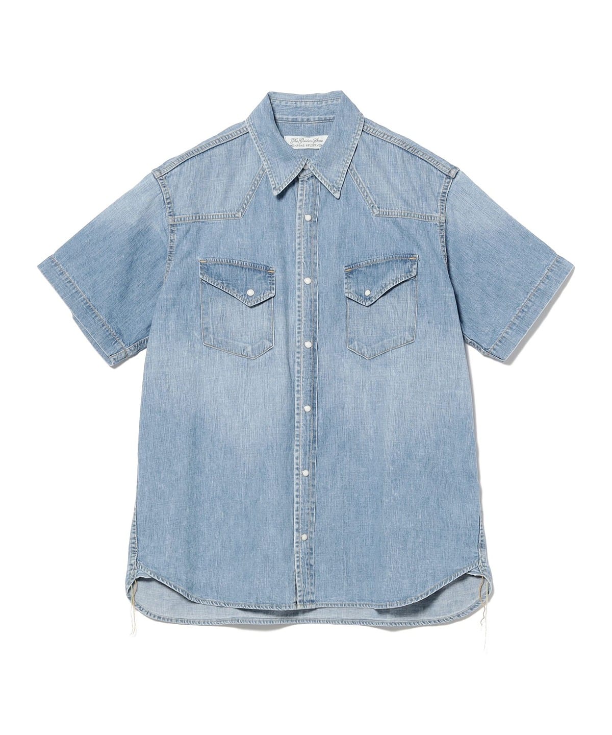 �y�ʒ��zREMI RELIEF ���~�����[�t / Denim Western shirt Short Sleeve �V���c�E�u���E�X MEN FADE INDIGO M