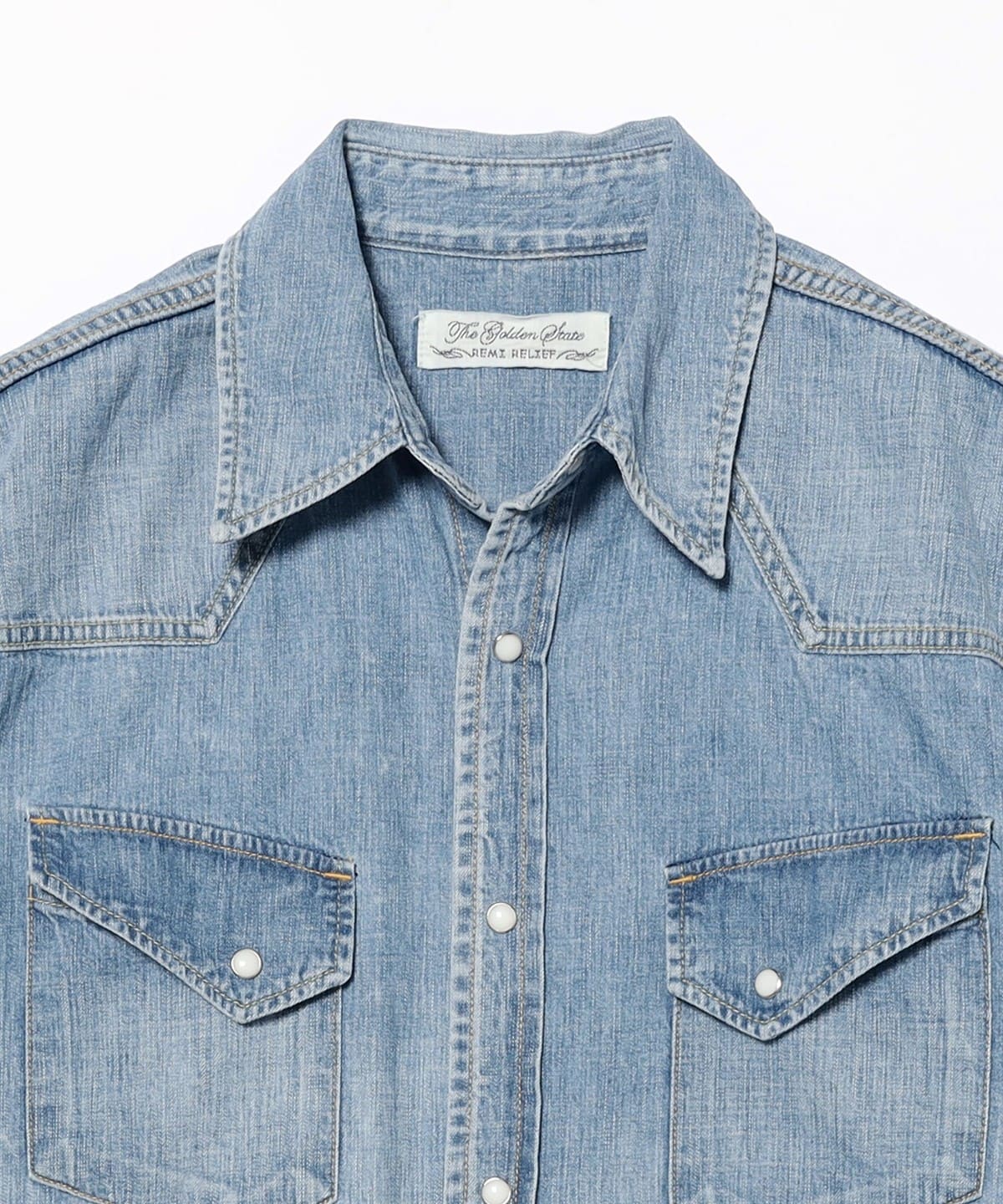 REMI RELIEF × BEAMS PLUS デニム シャツ L BEAMS PLUS（ビームス プラス）【別注】REMI RELIEF / Denim Western