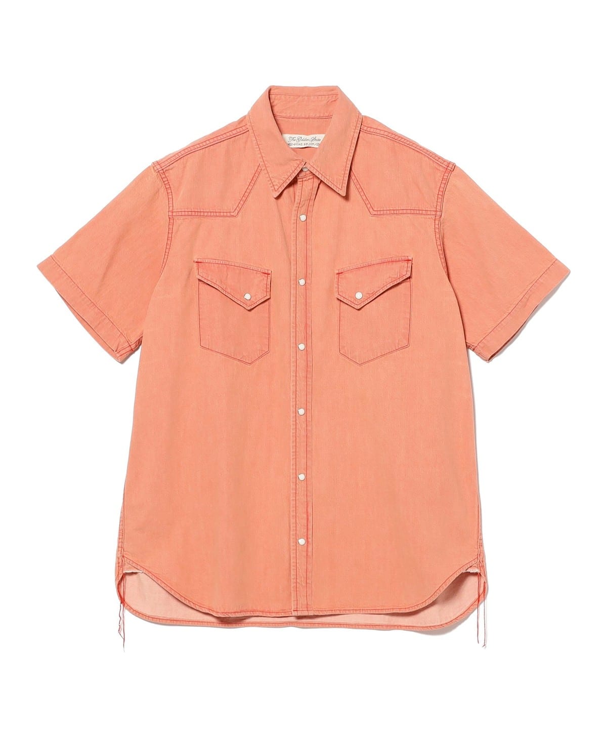 �y�ʒ��zREMI RELIEF ���~�����[�t / Denim Western shirt Short Sleeve Color Denim �V���c�E�u���E�X MEN FADE RED M