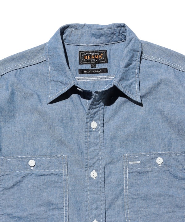 BEAMS PLUS（ビームス プラス）WORK Indigo Chambray（シャツ