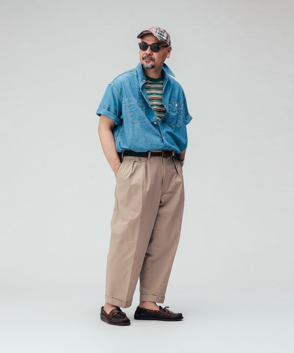 WORK Indigo Chambray Model：H 183cm Size：XL
