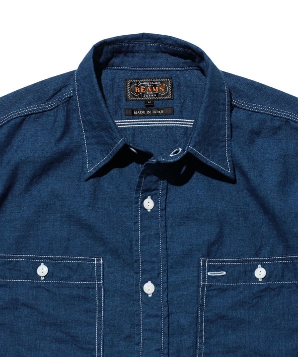 BEAMS PLUS（ビームス プラス）WORK Plain Indigo Chambray（シャツ