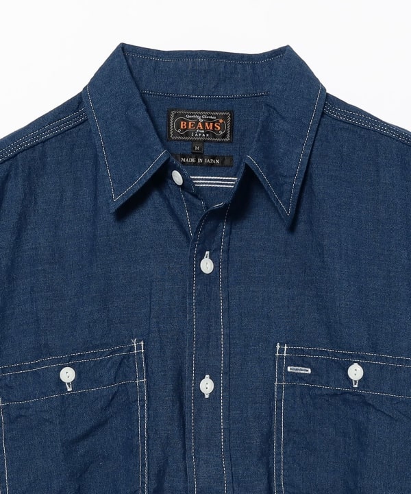 BEAMS PLUS（ビームス プラス）WORK Plain Indigo Chambray（シャツ