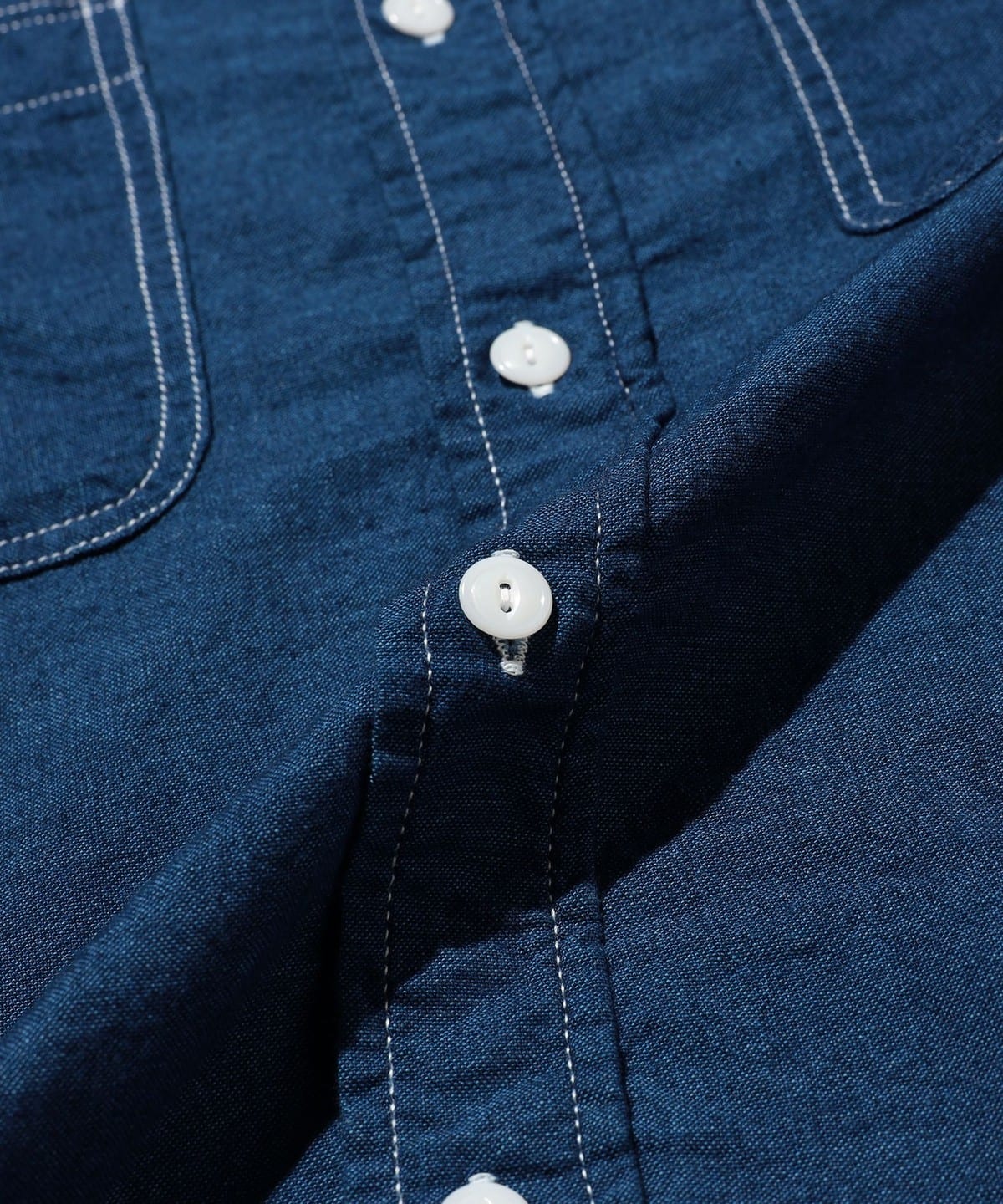 BEAMS PLUS（ビームス プラス）WORK Plain Indigo Chambray（シャツ