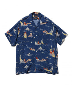 Open Collar Cupro Print