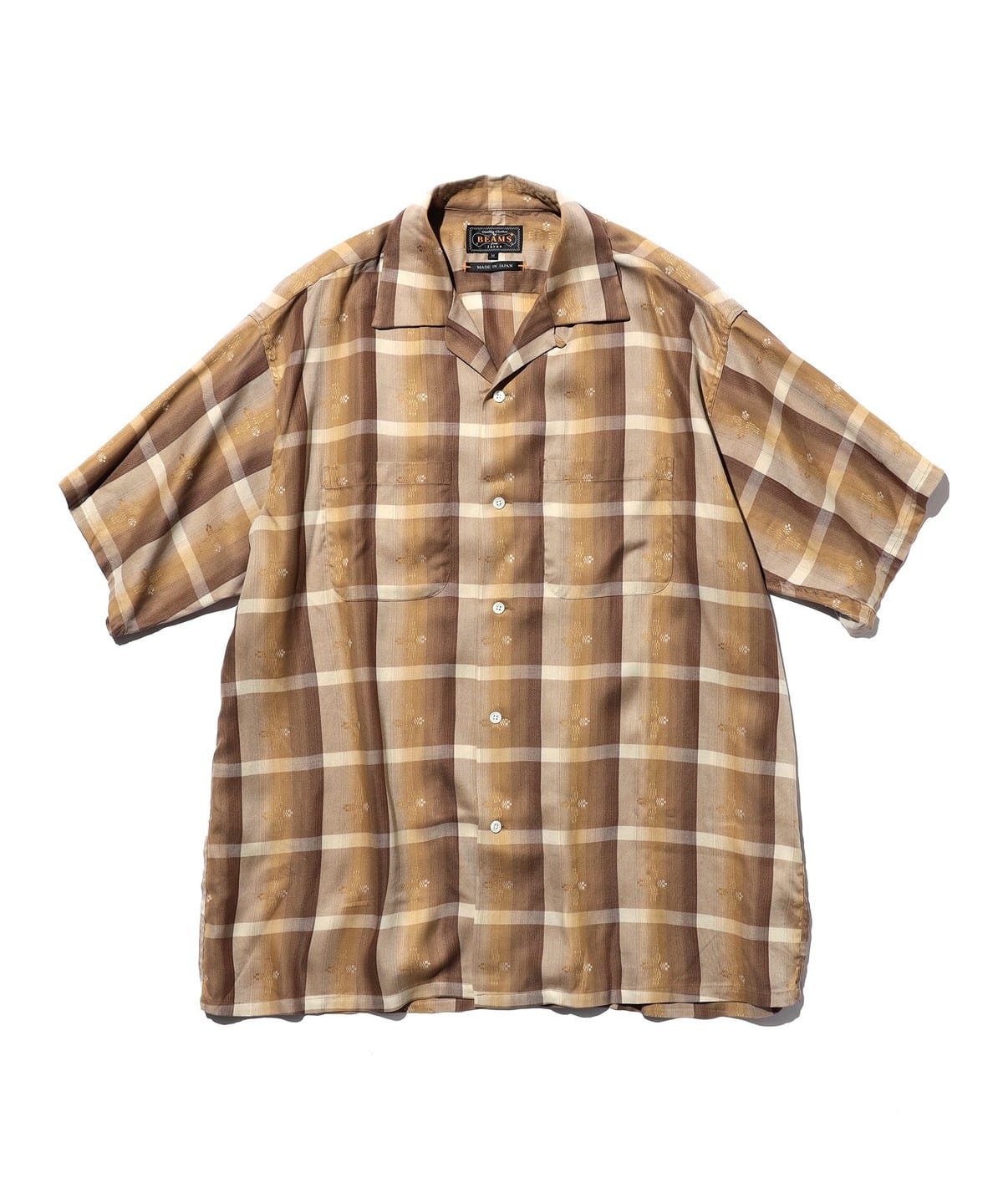 BEAMS PLUS（ビームス プラス）Open Collar Sashiko Ombre（シャツ 