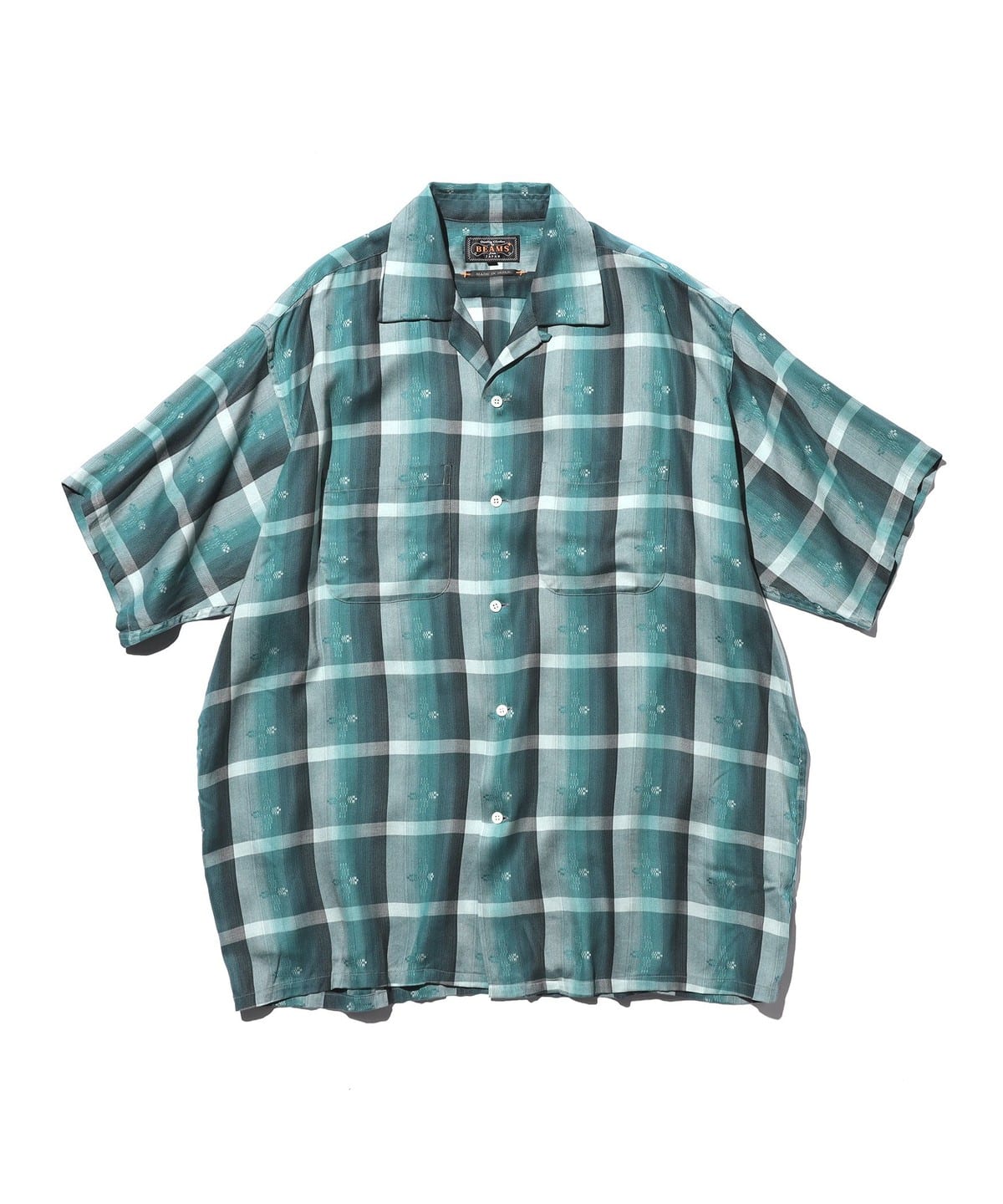 BEAMS PLUS（ビームス プラス）Open Collar Sashiko Ombre（シャツ 