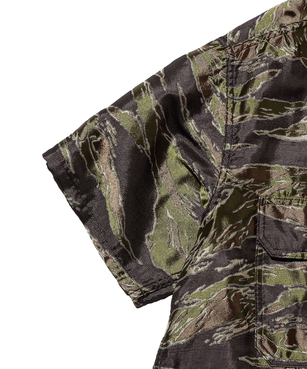 BEAMS PLUS（ビームス プラス）MIL-SHT Tiger Stripe Mesh Jacquard