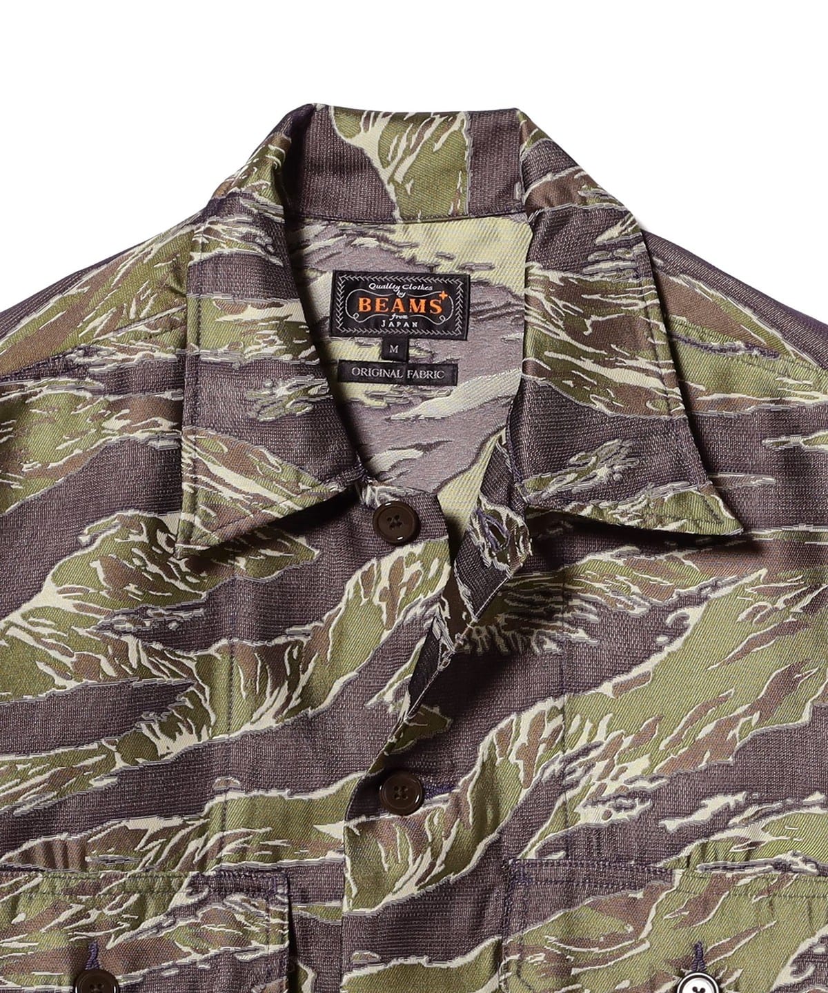 BEAMS PLUS（ビームス プラス）MIL-SHT Tiger Stripe Mesh Jacquard