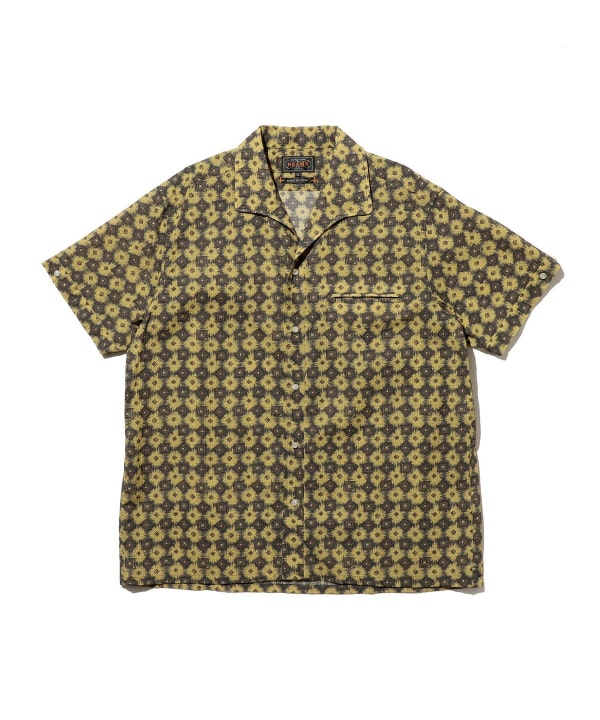 Italian Collar Mesh Print