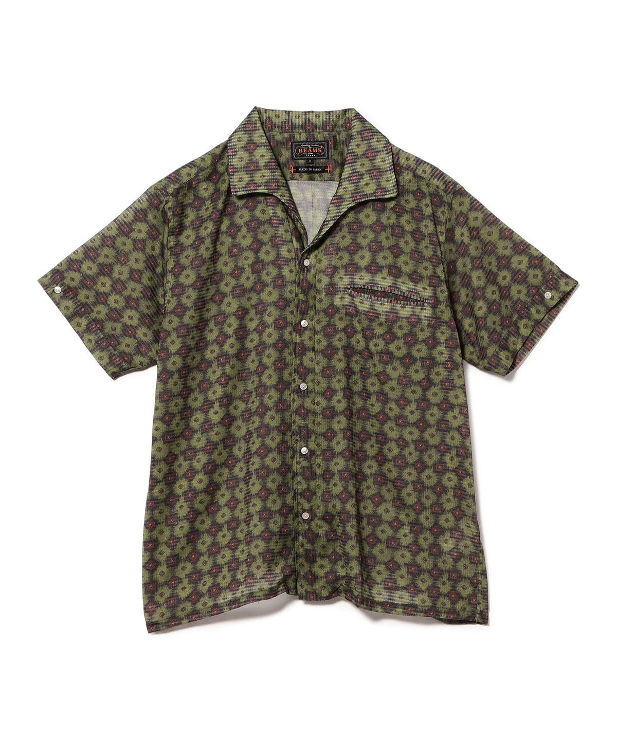 BEAMS PLUS（ビームス プラス）Italian Collar Mesh Print（シャツ