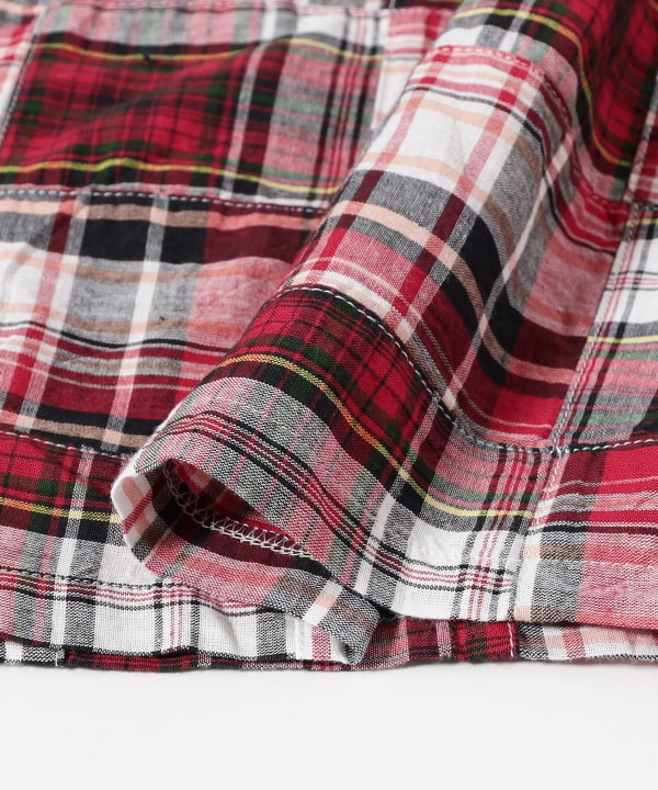 [Price further reduced on 8/6] Open Collar Patchwork Madras